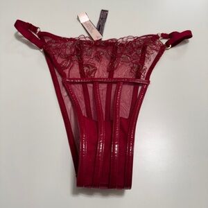 Victoria's Secret Deep Red Mesh Lace Panties